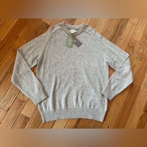 H&M Men's Light Gray Crew Neck Wool Blend Sweater Size L NWT